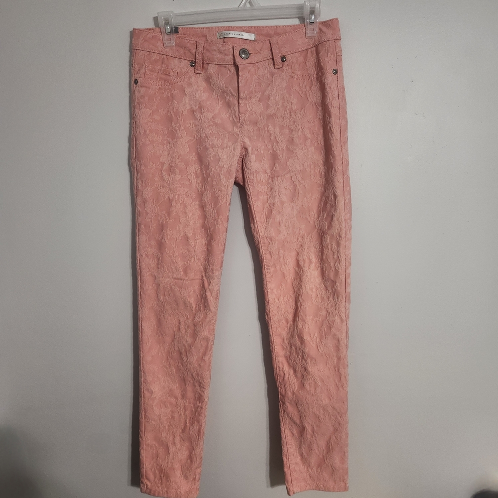 LC Lauren Conrad Pink Textured Pants, size 6
